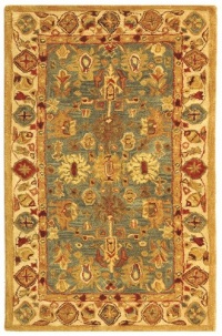 Safavieh Anatolia Collection AN547A Handmade Blue and Ivory Hand-Spun Wool Round Area Rug, 6-Feet Safavieh Anatolia Collection AN547A Handmade Blue and Ivory Hand-Spun Wool Round Area Rug, 6-Feet
