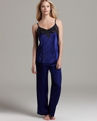 Oscar de la Renta Pink Label Twilight Lace Pajama Set Oscar de la Renta Pink Label Twilight Lace Pajama Set