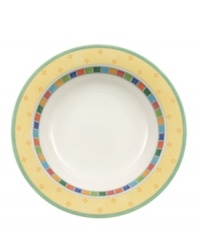 Spice up your tabletop with the Twist Alea rim cereal bowl from Villeroy & Boch's dinnerware and dishes collection. The bright enamel colorblock design is a perfect contrast to fine white china. Spice up your tabletop with the Twist Alea rim cereal bowl from Villeroy & Boch's dinnerware and dishes collection. The bright enamel colorblock design is a perfect contrast to fine white china.
