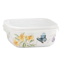 Lenox Butterfly Meadow Serve and Store Container Bowl, Rectangle Lenox Butterfly Meadow Serve and Store Container Bowl, Rectangle