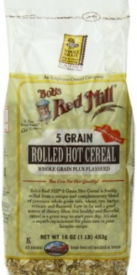 Bob's Red Mill Cereal 5 Grain Rolled, 16-Ounce (Pack of 4) Bob's Red Mill Cereal 5 Grain Rolled, 16-Ounce (Pack of 4)