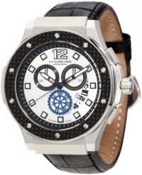 Stuhrling Original Men's 160F2.332B52 Apocalypse Trinity Chronograph Silver Dial Black Bezel Watch Stuhrling Original Men's 160F2.332B52 Apocalypse Trinity Chronograph Silver Dial Black Bezel Watch