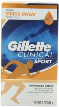 Gillette Clinical Strength Sport Anti-Perspirant / Deodorant 1. 7 Oz, 1.7 Ounce (Pack of 2) Gillette Clinical Strength Sport Anti-Perspirant / Deodorant 1. 7 Oz, 1.7 Ounce (Pack of 2)