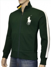 Polo Ralph Lauren Men's Big Pony Track Jacket Green Polo Ralph Lauren Men's Big Pony Track Jacket Green