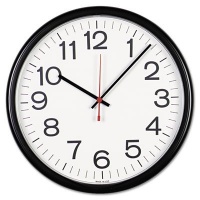 Universal 11381 Indoor/Outdoor Clock, 13-1/2in, Black Universal 11381 Indoor/Outdoor Clock, 13-1/2in, Black