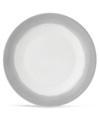 Effortlessly chic, the Simplicity Ombre salad plate by Vera Wang Wedgwood features a soft band of gray in casual white porcelain. Effortlessly chic, the Simplicity Ombre salad plate by Vera Wang Wedgwood features a soft band of gray in casual white porcelain.