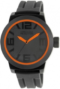 Kenneth Cole Reaction Men's RK1236 Triple Black Orange Details Watch.