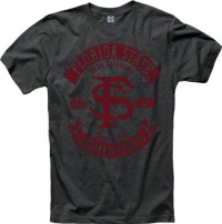 Florida State Seminoles Heathered Black Rockers Ring Spun T-Shirt Florida State Seminoles Heathered Black Rockers Ring Spun T-Shirt