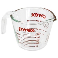 Pyrex Prepware 1-Cup Measuring Cup, Clear with Red Measurements Pyrex Prepware 1-Cup Measuring Cup, Clear with Red Measurements