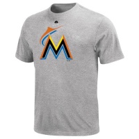 MLB Majestic Miami Marlins Youth Soft Density Official Logo T-shirt - Ash MLB Majestic Miami Marlins Youth Soft Density Official Logo T-shirt - Ash