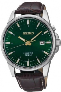 Seiko Kinetic Green Dial Leather Mens Watch SKA533 Seiko Kinetic Green Dial Leather Mens Watch SKA533