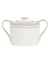 Lustrous platinum bands create a refined pattern that evokes the stately grace of Deco design. With simple geometric shapes, the Chelsea Platinum collection flows from the formal to everyday table with ease. Crafted of fine Mikasa bone china. Lustrous platinum bands create a refined pattern that evokes the stately grace of Deco design. With simple geometric shapes, the Chelsea Platinum collection flows from the formal to everyday table with ease. Crafted of fine Mikasa bone china.