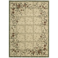 Nourison Cambria Ivory Green Rug, 2-Feet by 2.9-Feet Nourison Cambria Ivory Green Rug, 2-Feet by 2.9-Feet