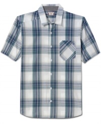 Your chilled-out look, all squared away. This casual plaid shirt from Volcom is ready to rock your weekend. Your chilled-out look, all squared away. This casual plaid shirt from Volcom is ready to rock your weekend.