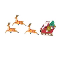 Kurt Adler 10-Light Santa Sleigh and Reindeer Light Set Kurt Adler 10-Light Santa Sleigh and Reindeer Light Set