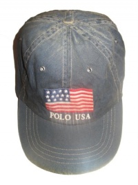 Polo Ralph Lauren Vintage USA Flag Cap Aviator Navy