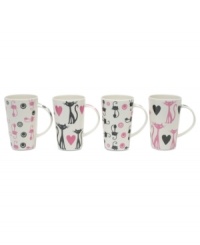 A must for feline fanatics, the Pussy Cat mugs gift set from Maxwell & Williams features a retro shape and bold graphics to pep up your regular routine. A must for feline fanatics, the Pussy Cat mugs gift set from Maxwell & Williams features a retro shape and bold graphics to pep up your regular routine.