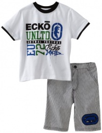 Ecko Boys 2-7 2 Piece Short Set, White, 2T Ecko Boys 2-7 2 Piece Short Set, White, 2T
