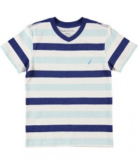Nautica Boys 8-20 V-Neck Stripe Printed Jersey Nautica Boys 8-20 V-Neck Stripe Printed Jersey