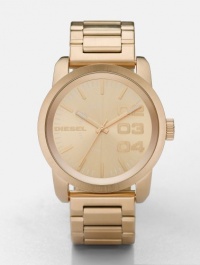 Diesel Franchise Gold Dial Quartz Unisex Watch - DZ1466 Diesel Franchise Gold Dial Quartz Unisex Watch - DZ1466