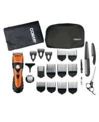 Give home haircuts and trims the pro treatment with The Chopper by Conair. This all-inclusive kit provides every tool for any hairstyle, from the first buzz to the final snip. Five-year limited warranty. Model HCT420CSV. Give home haircuts and trims the pro treatment with The Chopper by Conair. This all-inclusive kit provides every tool for any hairstyle, from the first buzz to the final snip. Five-year limited warranty. Model HCT420CSV.