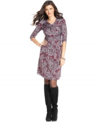 Featuring a slimming tummy control panel, this paisley-print petite dress from Elementz is meant to be worn all year round! Featuring a slimming tummy control panel, this paisley-print petite dress from Elementz is meant to be worn all year round!