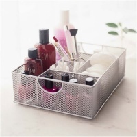 Design Ideas Mesh File Vanity Organizer/Tray, Silver Design Ideas Mesh File Vanity Organizer/Tray, Silver