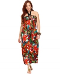 Start spring off right with a tropically-inspired plus size maxi dress from Love Squared. Pair with sexy sandals to complete the look! Start spring off right with a tropically-inspired plus size maxi dress from Love Squared. Pair with sexy sandals to complete the look!