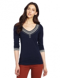 Lucky Brand Women's Hemp Embroidery Tee Lucky Brand Women's Hemp Embroidery Tee