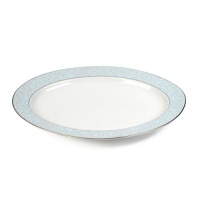 Mikasa Parchment Oval Platter 14-Inch, Blue Mikasa Parchment Oval Platter 14-Inch, Blue