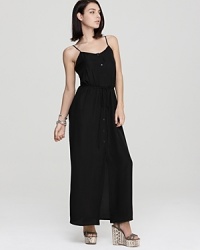 A sweeping Aqua maxi dress features buttons through the front for a unique detail to the must-have staple. A sweeping Aqua maxi dress features buttons through the front for a unique detail to the must-have staple.