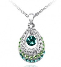 Swarovski Crystal Princess Teardrop Pendant Necklace 19-CN9038G Swarovski Crystal Princess Teardrop Pendant Necklace 19-CN9038G