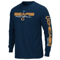 Chicago Bears Men's Long Sleeve T-Shirt - NFL Mens Primary Receiver III Tee Traditional Navy Chicago Bears Men's Long Sleeve T-Shirt - NFL Mens Primary Receiver III Tee Traditional Navy