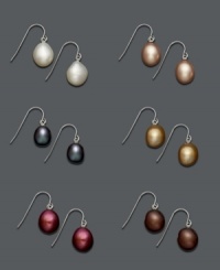 Rich, yet neutral, hues make this set of cultured freshwater pearl earrings by Fresh by Honora an instant wardrobe staple. Set includes six pairs of multicolored pearl earrings set in sterling silver. Approximate drop: 3/8 inch.