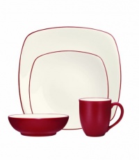 Noritake 4-Piece Colorwave Square Place Setting, Raspberry Noritake 4-Piece Colorwave Square Place Setting, Raspberry