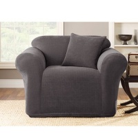 Sure Fit Stretch Metro 1-Piece Chair Slipcover, Gray Sure Fit Stretch Metro 1-Piece Chair Slipcover, Gray