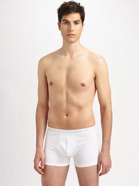 Form-fitting essentials designed for a smooth fit under clothes in fine Egyptian cotton.Pack of 3Elastic logo waistbandCottonMachine washImported Form-fitting essentials designed for a smooth fit under clothes in fine Egyptian cotton.Pack of 3Elastic logo waistbandCottonMachine washImported