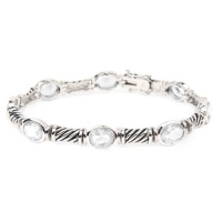 Studio 925 Pauline White Diamond CZ Sterling Silver Bracelet