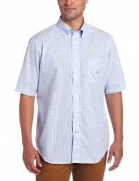 Nautica Men's Short Sleeve Poplin Mini Plaid Wovens Nautica Men's Short Sleeve Poplin Mini Plaid Wovens