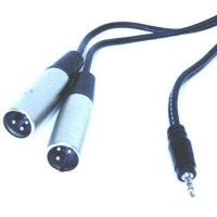 Hosa Stereo 3.5mm Male - Two XLR Male - 3m 9.9 feet Hosa Stereo 3.5mm Male - Two XLR Male - 3m 9.9 feet
