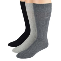 Calvin Klein Men's Socks Dress Rib Crew Asst. 3pairs