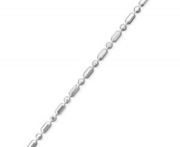 Giani Bernini Sterling Silver Anklet, 10 Dot Dash Link Chain