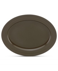 Elegance comes easy with the large Fair Harbor oval platter. Durable stoneware in a warm mocha hue is half glazed, half matte and totally timeless. From the kate spade new york dinnerware collection. Elegance comes easy with the large Fair Harbor oval platter. Durable stoneware in a warm mocha hue is half glazed, half matte and totally timeless. From the kate spade new york dinnerware collection.
