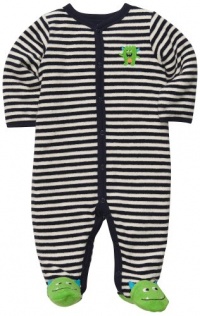 Carter's Baby Boys Terry Snap - Navy Stripe Monster Carter's Baby Boys Terry Snap - Navy Stripe Monster