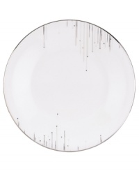 Bone china with platinum edges drips glittering icicles on slick, snowy white from Lenox Lifestyle dinnerware. The dishes, like this Platinum Ice salad plate, are a recipe for cool in modern decor, delivering unique, unforgettable style to quiet meals and casual get-togethers. (Clearance) Bone china with platinum edges drips glittering icicles on slick, snowy white from Lenox Lifestyle dinnerware. The dishes, like this Platinum Ice salad plate, are a recipe for cool in modern decor, delivering unique, unforgettable style to quiet meals and casual get-togethers. (Clearance)