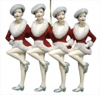 5 The Radio City Music Hall Rockettes Showgirls Christmas Ornament