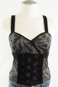 Free People Black Combo Best Coast Cropped Floral Corset Tank Shirt Free People Black Combo Best Coast Cropped Floral Corset Tank Shirt