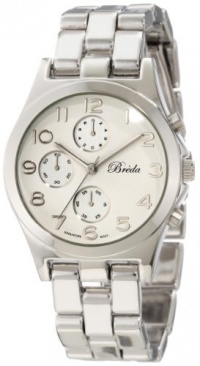 Breda Women's 8212-Silver Autumn Sleek Metal Designer Dial Three-Link Band Watch Breda Women's 8212-Silver Autumn Sleek Metal Designer Dial Three-Link Band Watch
