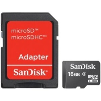 SanDisk 16GB Micro SDHC Memory Card with SD Adapter SanDisk 16GB Micro SDHC Memory Card with SD Adapter