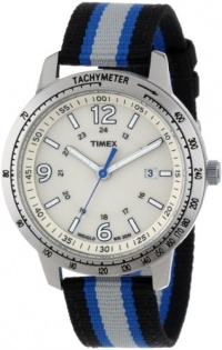 Timex Men's T2N754 Weekender Sport Black, Gray & Blue Nylon Strap Watch Timex Men's T2N754 Weekender Sport Black, Gray & Blue Nylon Strap Watch